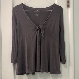 AEO Tie Front Top